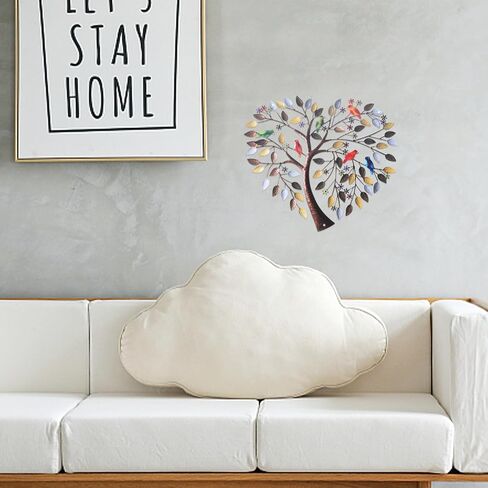 Zerodeko Heart Shaped Tree of Life Metal Wall Art, Heart Tree Wall Hanging Artwork 30cm Love Tree Iron Art Ornaments for Modern Home Bedroom Decoration in Saudi Arabia