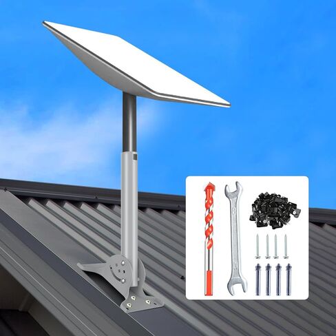 Long Wall Mount Kit for Starlink, Heavy Duty Eave Roof Pole Mount Kit for Starlink V2 Accessories in Saudi Arabia