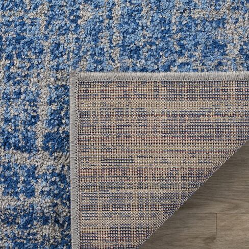 SAFAVIEH Adirondack Collection Area Rug - 8' x 10', Blue & Silver, Modern Abstract Design, Non-Shedding & Easy Care, Ideal for High Traffic Areas in Living Room, Bedroom (ADR116D) in Saudi Arabia