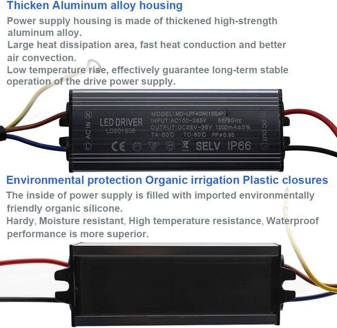 Aluminium IP66 70W LED Driver 2100mA (Constant Current Output) / DC 26-36V (Voltage Output) / AC 100-265V (input votage) Waterproof Power Supply Lighting Transformer Drivers Ballast in Saudi Arabia