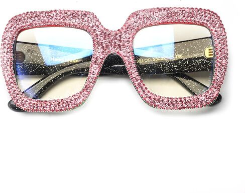 bullabulling Rhinestone Ladies Reading Glasses Stylish Frame - Oversized Square Bling Design Reader Eyeglasses for Women L05 in Saudi Arabia