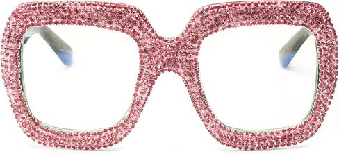 bullabulling Rhinestone Ladies Reading Glasses Stylish Frame - Oversized Square Bling Design Reader Eyeglasses for Women L05 in Saudi Arabia