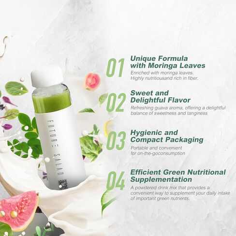 Drink Mix Powder, Drinkable Salad, Fruits, Moringa leaves, Vegetables,7 Packets in Saudi Arabia
