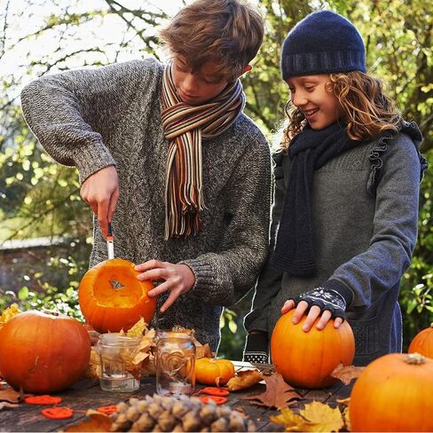 3-Piece Pumpkin Carving Kit Tools Halloween, Professional Heavy Duty Carving Set, Stainless Steel Tools Carving Kit for Halloween Decoration Jack-O-Lanterns, Gift for Halloween in Saudi Arabia