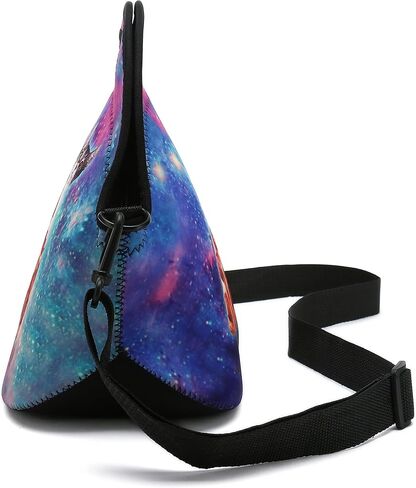 Insulated Neoprene Lunch Bag Removable Shoulder Strap Reusable Thermal Thick Lunch Tote Bags For Women,Teens,Girls,Kids,Baby,Adults-Lunch Boxes For Outdoors,Work,Office,School (Cat Take Pizza) in Saudi Arabia