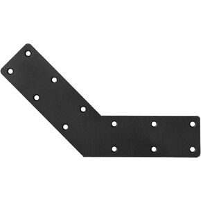 6 Pack 135 Degree Angle Bracket, 2" Width Black Steel Mending Plate for 2x2 Post and Beam, Open 45 Degree Angle Flat Leg Connector for Truss Framing, Pergola Structure Joint, Thickness 3 mm