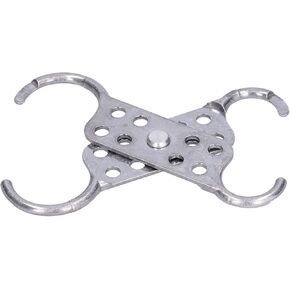 Fafeicy Lockout Tagout Hasp, 8 Hole Design Fireproof Flower Safety Double Head Aluminum Buckle Lock for Industry Oil Gas Chemical Industry Electric Power, Hand Tools & Accessories