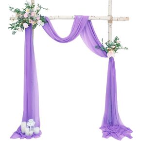Babenest Wedding Arch Draping Fabric, 1 Panel 31" x 20Ft Sage Green Sheer Chiffon Curtain Drapery for Ceiling Ceremony Party Backdrop Décor