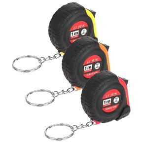 3 Pcs Mini Keychain Tape Measure 3Ft Retractable Tape Measure Easy Read Pocket Measurement Tape Metric/Inch Kids Measuring Tape for Body Measuring, Kids