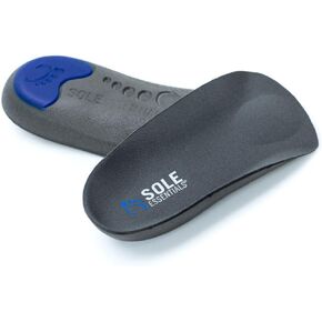 Sole Essentials Plantar Fasciitis 3/4 Insoles, Supports Arch & Heel, Provides Pain Relief