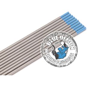 Blue Demon True Flex TIG Welding Tungsten Electrodes, Bendable, LT Blue, 3/32 in x 7 in x 10 pc Pack TETF-332-10T