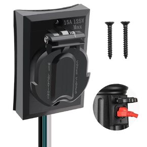 AC 125V 15A Outdoor Lamp Post Grounded Convenience Outlet,Waterproof Electrical Outlet for Outdoor Lamp Poles Replacement M1-053