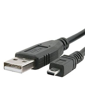 Black USB 2.0 A to 8-Pin Mini B Cable w/Ferrite - 1M / 3ft for Digital Camera MP3 of Nikon/Fuji/Sony/Olympus/Panasonic