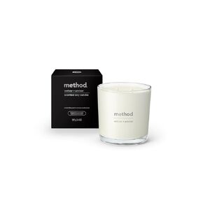 Method Premium Soy Candle, Vetiver + Amber, 2 Wick, Recyclable Jar, Up to 50 Hours Burn Time, 14 oz