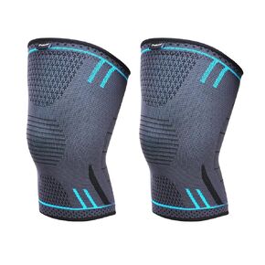 Knee Brace for Knee Pain, Knee Compression Sleeve for Knee Pain, Meniscus Tear, Arthritis Pain, and Support (Pair, Black, X-Large)