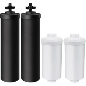 Water Filter Replacement for Berkey BB9-2 Black Filters & PF-2 Fluoride Filters, Compatible with Berkey Gravity Water Filter System, Pack of 4