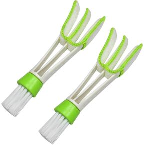Multifunction Cleaning Brush for Car Air Vent - 2 Microfiber Sleeves Blinds Cleaner Tools for Keyboard Window Leaves Blinds Shutter 2 Pack