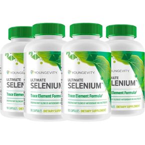 (INTERNATIONAL SHIPPING) Youngevity Ultimate Selenium 100 mcg 4 Bottles 90 Capsules Each