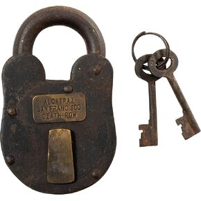 Heavy Duty Cast Iron Alcatraz San Francisco Death Row Padlock Lock with Keys