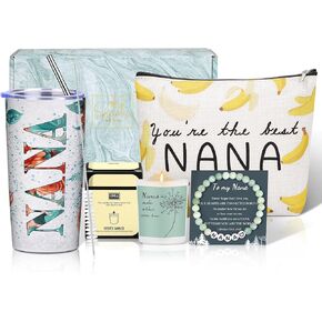 Nana Gifts Set Birthday Gifts for Nana from Granddaughter Grandson Grandchildren Grandkids Nana Gifts Basket Best Grandma Gifts Set Mothers Day Christmas Gifts for Nana