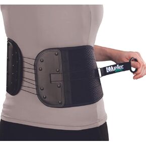 Mueller Adjustable Back and Abdominal Support, Black, One Size