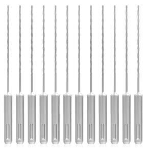 12PCS 1/4 Inch SDS Plus Rotary Hammer Drill Bits Set, Masonry Drill Bits for Concrete, Stone, Brick and Block