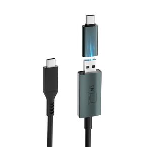 USB Video Transmission Cable, 2-in-1 USB Data to Video Signal Conversion Cable Laptop Screen Extender, Compatible with M1/M2/M3 MacBook