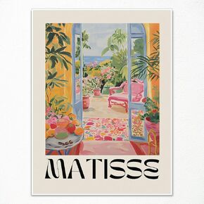 Neejaold Vintage Henri Matisse Canvas Wall Art Prints, Classic Matisse Exhibition Posters for Room Aesthetic, Matisse Modern Gallery Exhibition Art for Bedroom Living Room Decor 12x16in Unframed