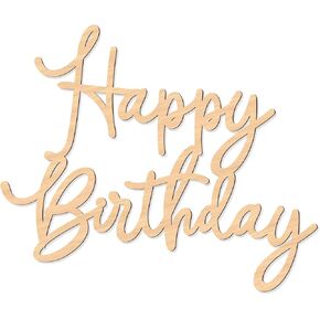 Bnesi Farmhouse Backdrop Decor Vintage Wall Decor Wooden Happy Birthday Sign Decor Happy Popular Birthday Party Decoration Funny Birthday Gift Ideas (Wood-color, Medium)