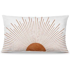 Nogrit Boho Pillows Covers Boho Sun 12x20 Pillow Cover Boho Pillows Covers for Bed,Boho Couch Pillows Cover, Boho Sun Decor for Home Bedroom,Bed Throw Pillows Cover(Brown)