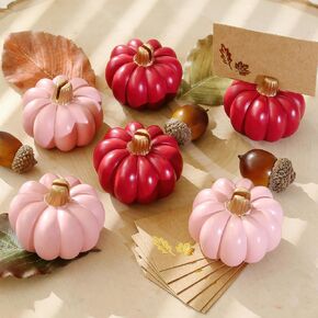 حامل بطاقات مكان على شكل قرع ذهبي صغير من Kate Aspen Fall Decor (مجموعة من 6)، إعدادات المكان، مثالية لديكور طاولة عيد الشكر، وحفلات الزفاف ذات الطابع الخريفي، ووجبات الإفطار والغداء الخاصة بالزفاف