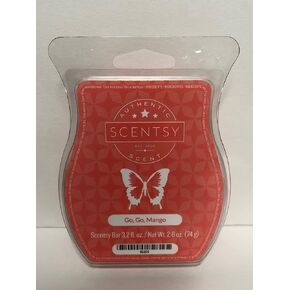 Scentsy Go, Go, Mango Wickless Candle Tart Wax 3.2 Fl Oz, 8 Squares