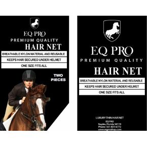 Equestrian Hairnet EQ PRO. Easy to use. Holds all hair types securely under helmet. Reusable. 2 HAIRNETS PER PACK in Saudi Arabia