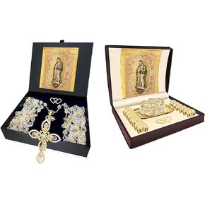 ESNOY Premium Wedding Set Lazo Para Boda Catolica and Arras Para Boda Catolica,Arras De Boda Cristiana With Wedding Lasso for Ceremony Catholic Decoracion De Boda,Wedding Coins Regalos Para Bodas