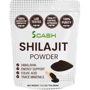 scash 600 Servings Shilajit Dry Extract Supplement Powder, 5.3 Ounce /150g, Shilajit Pure Himalayan Mineral with Fulvic Acid, Fulvic Minerals Compound for Energy Supplement