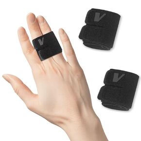 Finger Splints, 2PCS Finger Splint, Compression Finger Support Finger Wraps Adjustable Finger Brace for Sport Basketball Tennis Volleyball Badminton American Football - Single Finger, M