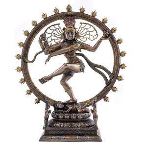 Top Collection Dancing Nataraja Shiva Statue- Divine Hindu Figurine that Destroys Evil, Ignorance, and Death in Premium Cold Cast Bronze- 10.5-Inch Collectible East Asian Meditating Sculpture