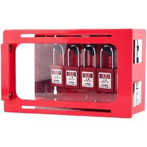 Lockout Tagout Group Lock Box Wall Mount Industrial Scientific Gauge Steel Group Loto Box Visual Acrylic Safety Lock Case