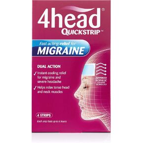 4Head Quickstrip Headache and Migraine Relief Strips - Pack of 4 in Saudi Arabia