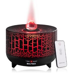 Volcano Diffuser Essential Oil Diffuser, Aroma Cool Mist Air Humidifier with Remote Control, Aromatherapy Machine with Ambient Light, Waterless Auto-Off Timer Setting for Home Office Room
