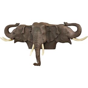 Design Toscano KY5054 Raised Expectations Elephant Wall Sculpture,full color 19.00" x 7.00"