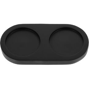 Wooden Pepper Mill Base Salt and Pepper Grinder Tabletop Decor Black Tray Cup Coasters Salt Pepper Shakers Salt Pepper Holder Wood Trays for Bottle Tray for Pepper Black Pepper El
