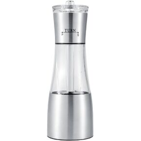 مطحنة فلفل مزدوجة من الفولاذ المقاوم للصدأ 2 في 1 مطحنة ملح وفلفل للمطبخ مطحنة زجاجية للجسم هزازات مطحنة فلفل دوار سيراميك قابل للتعديل in Kuwait