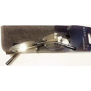 Foster Grant Carbon Reading Glasses Gun Metal 1.50