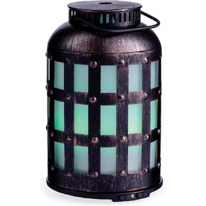 Airome Tavern Medium Cut-Metal Essential Oil Diffuser|100 mL Humidifying Ultrasonic Aromatherapy Diffuser 8 Colorful LED Lights, Intermittent & Continual Mist, Auto Shut-Off, Rustic White
