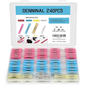 140 قطعة من موصلات المؤخرة المنكمشة بالحرارة، موصلات مؤخرة مقاومة للماء، موصلات كهربائية مقاومة للماء، موصلات كهربائية بحرية، تجعيد موصلات المؤخرة، موصلات لصق المؤخرة in Kuwait