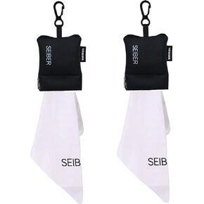 SEIBER Microfiber Lens Cloth Screen Cleaner - Lens Cleaner with Neoprene Pouch | 7 x 7 inch Microfiber Cleaning Cloths for Glasses,Laptops, Cameras | Self-Closing Bottom(3PCS,BK OR GRN)