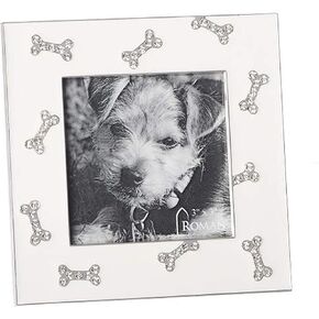 Roman Giftware Inc., Caroline Collection, Pets, 4.5" H Dog Bone Frame- Hold 3X3,Religious, Inspirational, Durable (4x1x4)