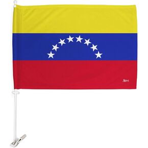 Copa America 2024 Venezuela Car Flag Bandera Para Carros De Venezuelan Decor for Window Clip Pole FIFA Sports Fan Gifts World Cup 2026 Football Poster Soccor League Patriotic Decorations Made in USA