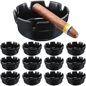 Reginary 12 Pieces 4" Ashtrays Bulk Round Ashtray Melamine Ash Tray Outdoor Ashtray Home Ashtrays for Patio Outdoor Restaurant Kitchen Table Indoor Home Decoration